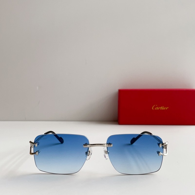 Cartier CT0330S Sunglasses In Gold Gradient Blue