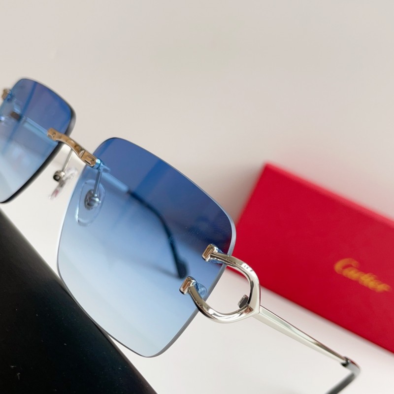 Cartier CT0330S Sunglasses In Gold Gradient Blue