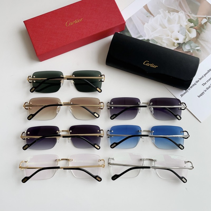 Cartier CT0330S Sunglasses In Gold Gradient Gray