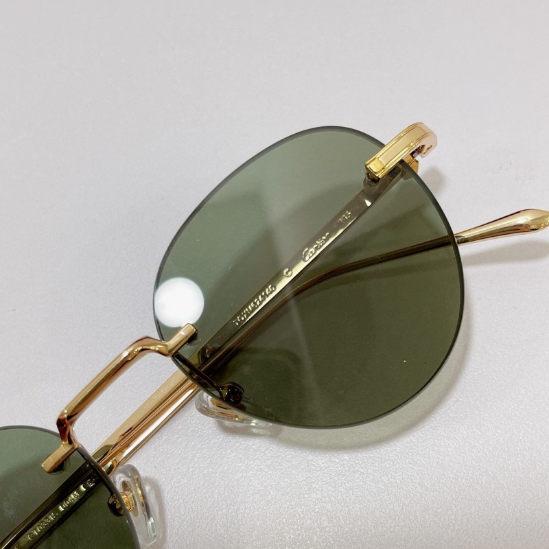 Cartier CT0331S Sunglasses In Gold Dark Green