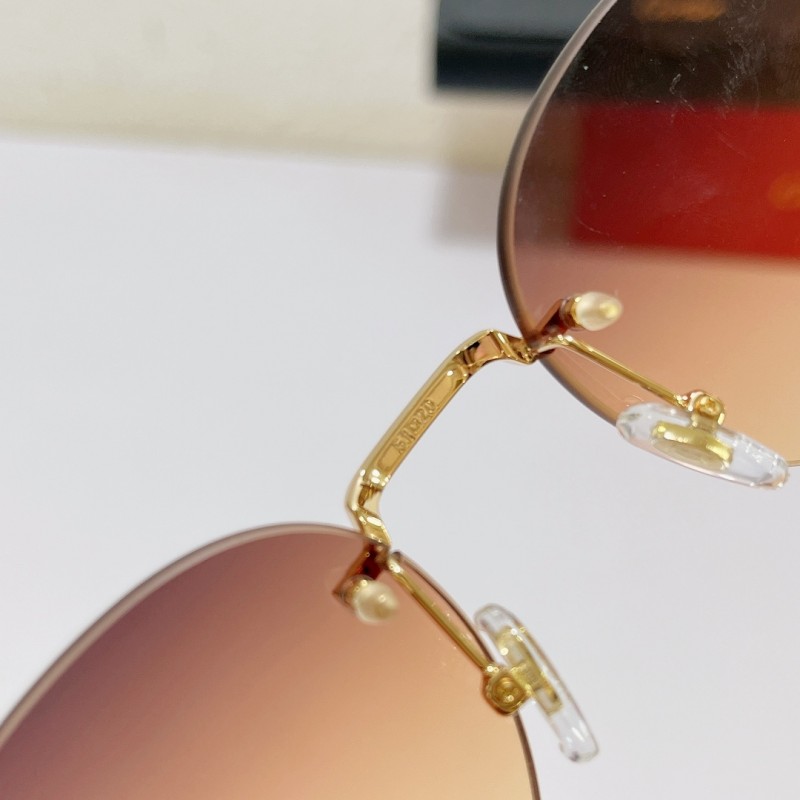 Cartier CT0331S Sunglasses In Gold Gradient Orange