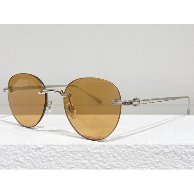 Cartier CT0331S Sunglasses In Silver Tan