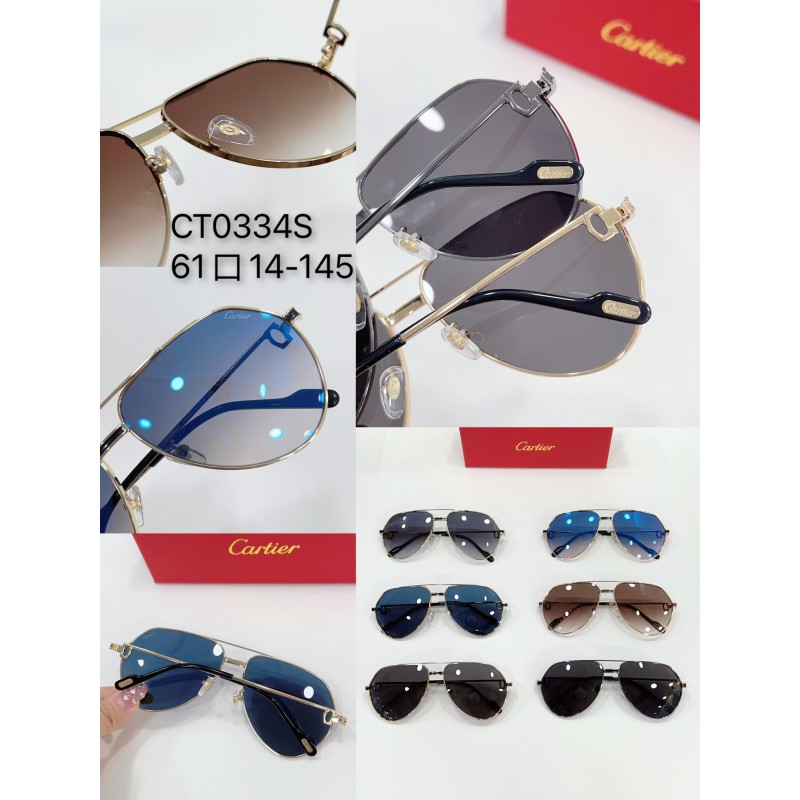 Cartier CT0334S Sunglasses In Blue Gradient Blue