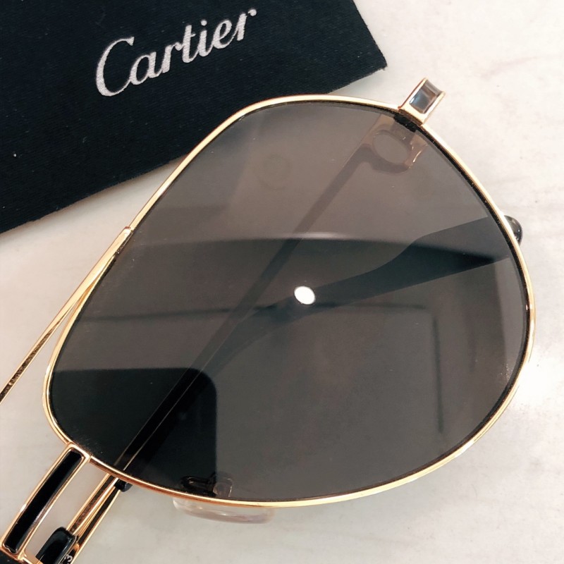 Cartier CT0334S Sunglasses In Gold Gray
