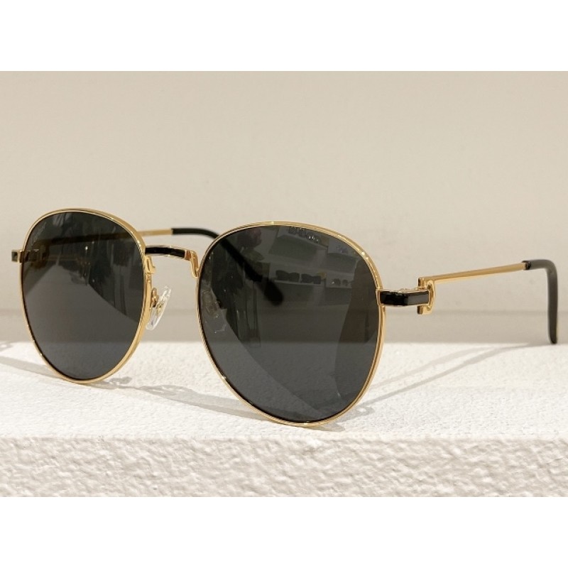 Cartier CT0335S Sunglasses In Gold Gray