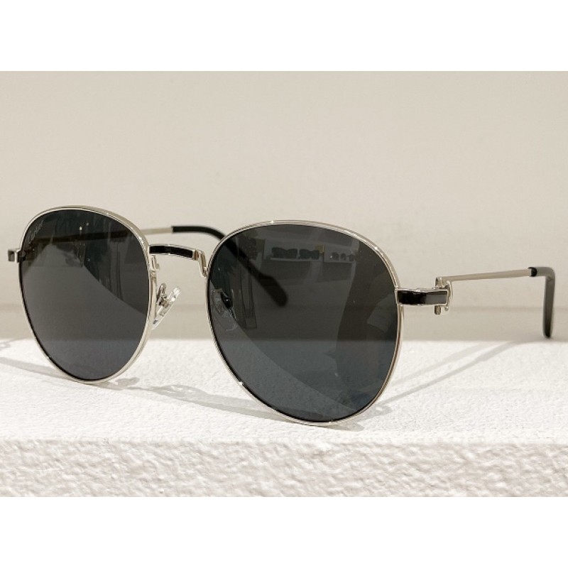 Cartier CT0335S Sunglasses In Silver Gray