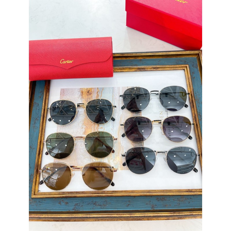 Cartier CT0335S Sunglasses In Silver Gray