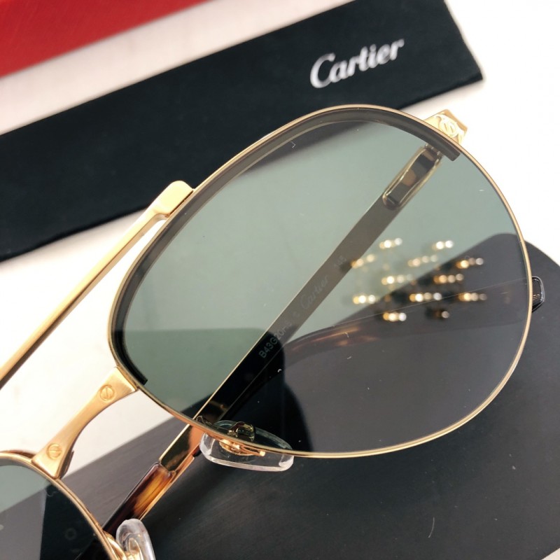 Cartier CT0354S Sunglasses In Gold Gray