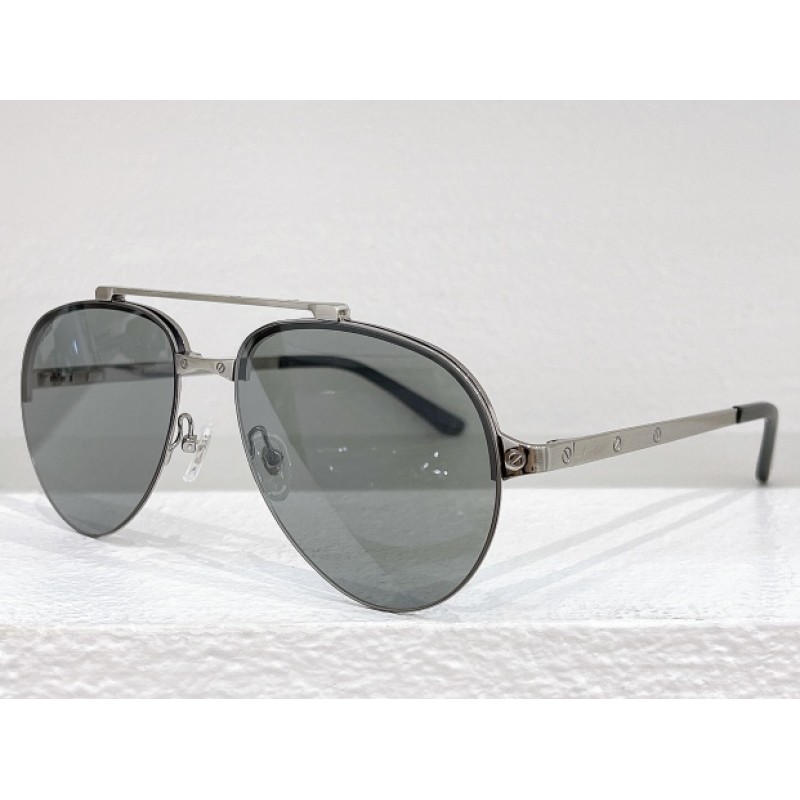 Cartier CT0354S Sunglasses In Silver Gray