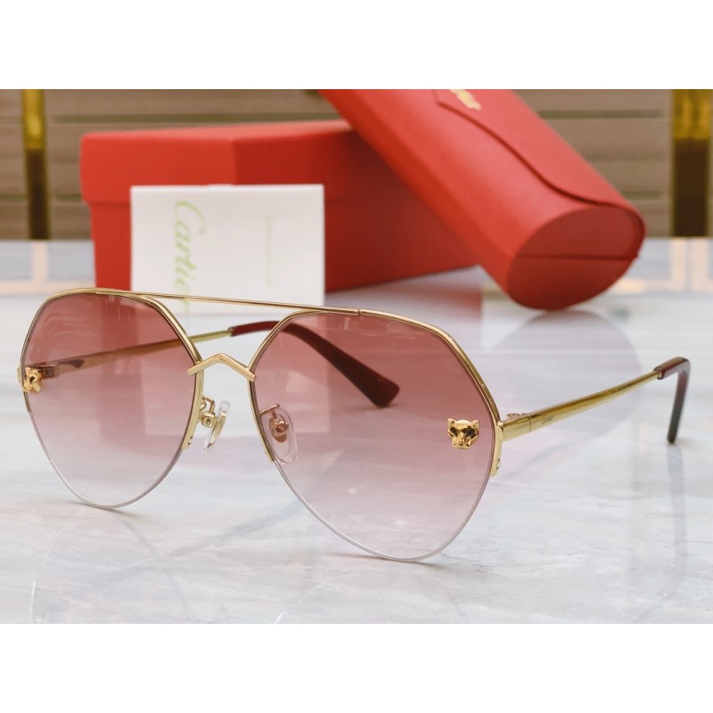 Cartier CT0355S Sunglasses In Gold Gradient Pink