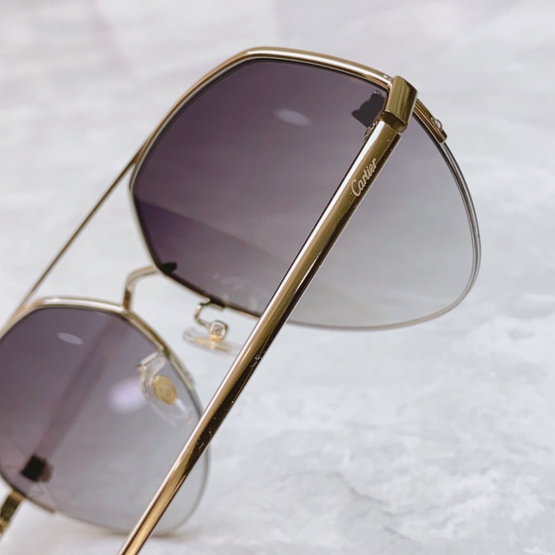 Cartier CT0355S Sunglasses In Silver Gradient Blue