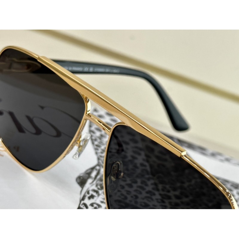Cartier CT0365S Sunglasses In Black Gold Gray