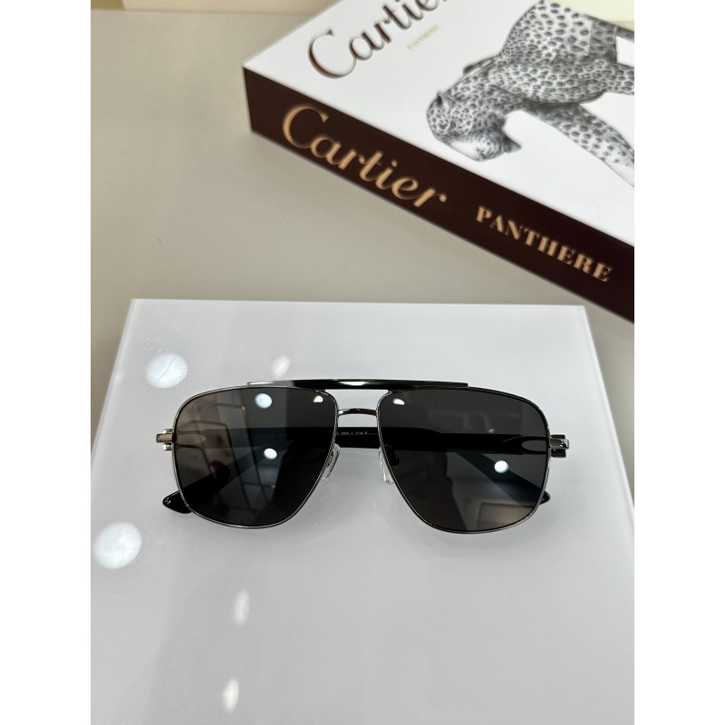 Cartier CT0365S Sunglasses In Black Gunmetal Gray