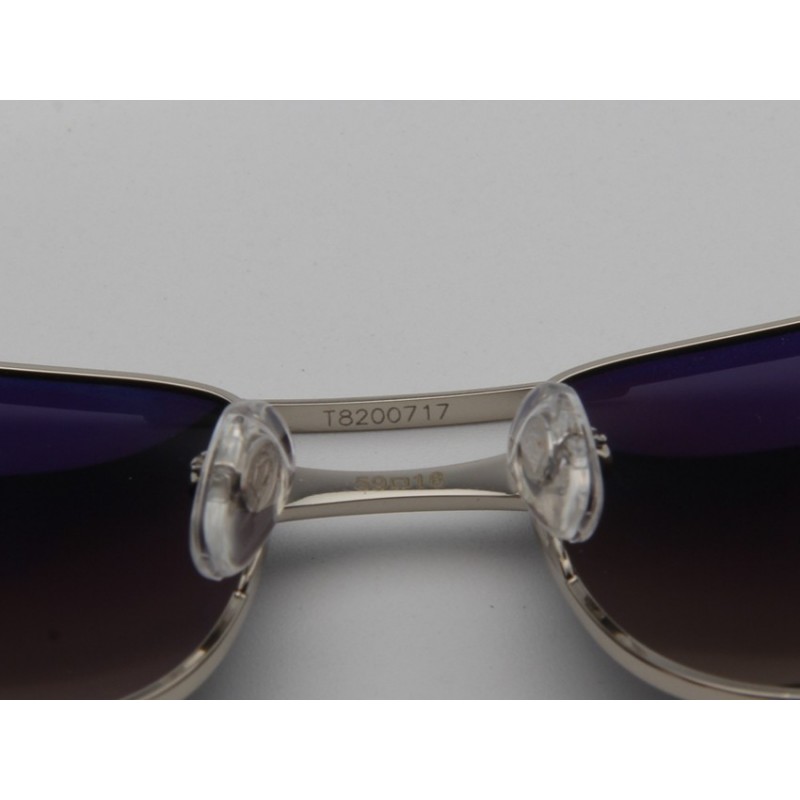 Cartier T8200716 Wooden Sunglasses In Black Silver