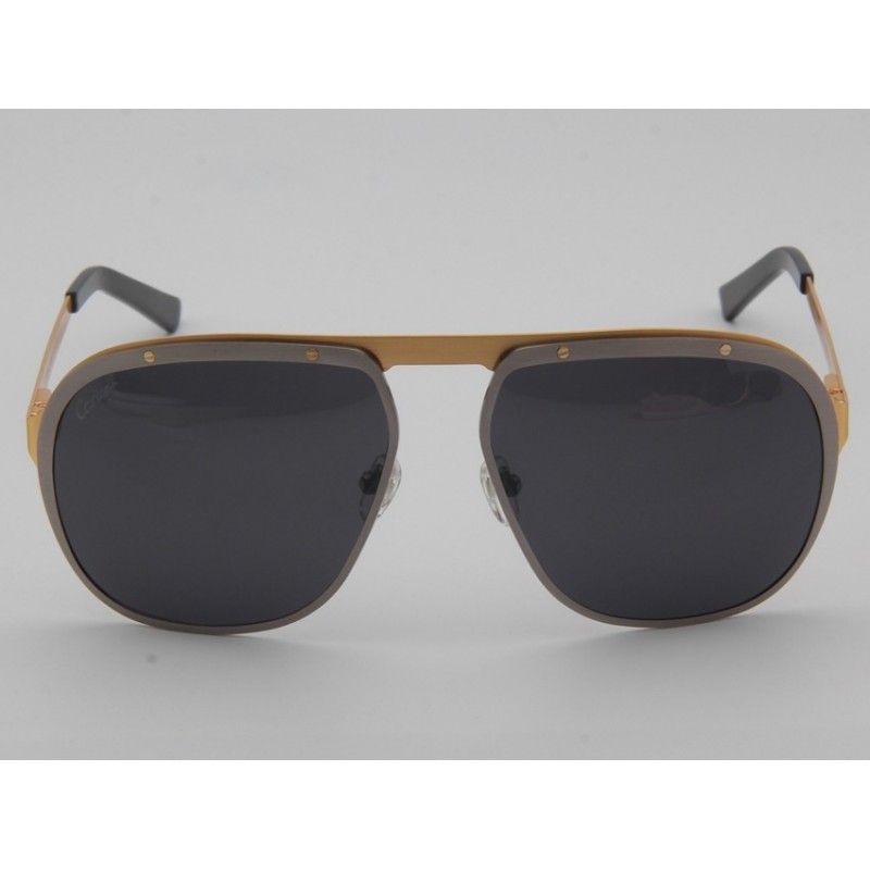 Cartier ESW00318 Sunglasses In Black Gold