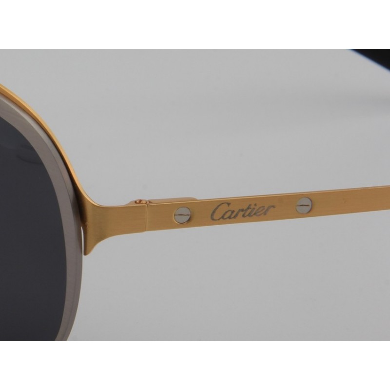 Cartier ESW00318 Sunglasses In Black Gold