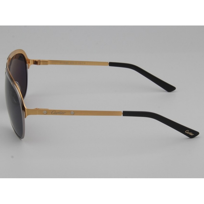 Cartier ESW00318 Sunglasses In Black Gold