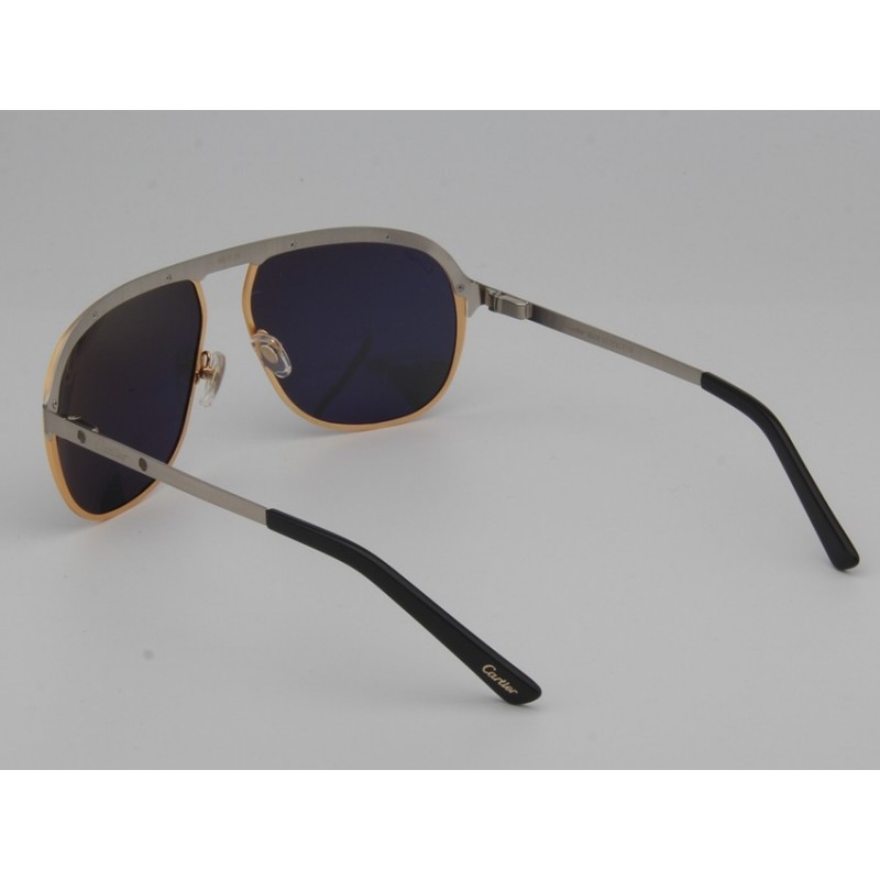 Cartier ESW00318 Sunglasses In Black Silver
