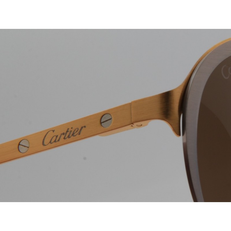 Cartier ESW00318 Sunglasses In Coffee Gold