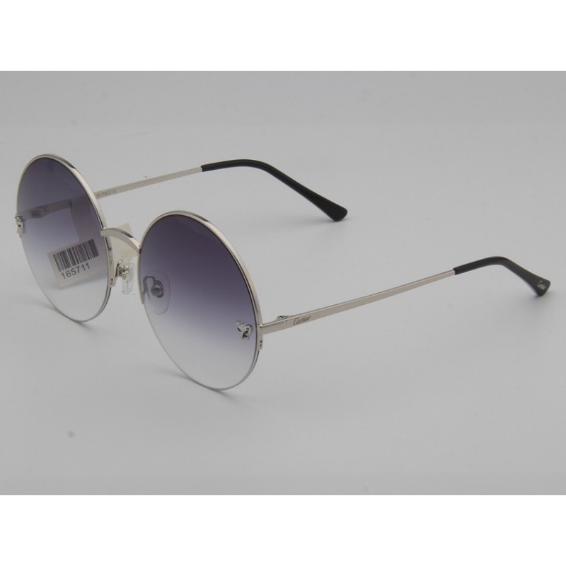 Cartier 165711 Sunglasses In Gradient Grey Silver