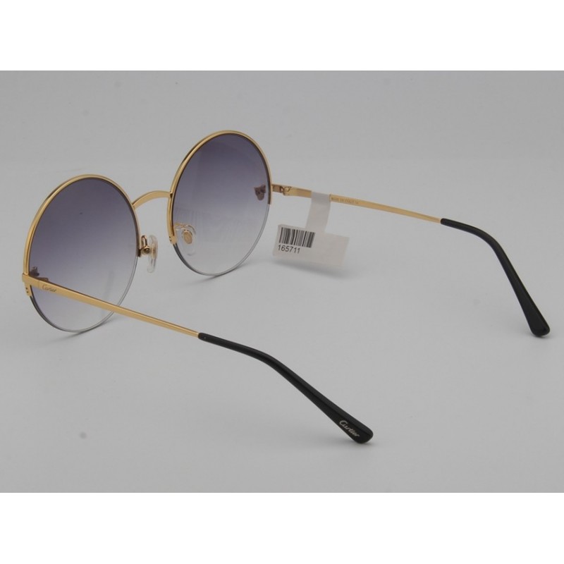 Cartier 165711 Sunglasses In Gradient Grey Gold