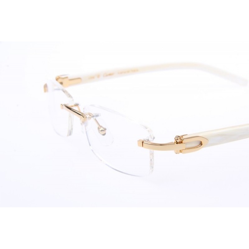 Cartier 3524012 White Buffalo Eyeglasses In Gold