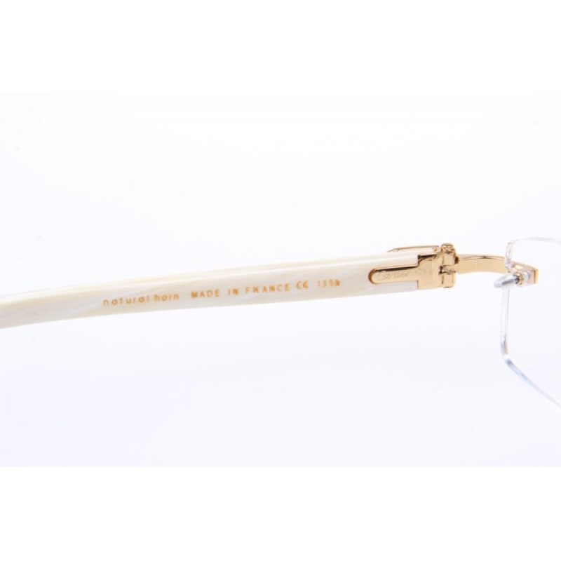 Cartier 3524012 White Buffalo Eyeglasses In Gold