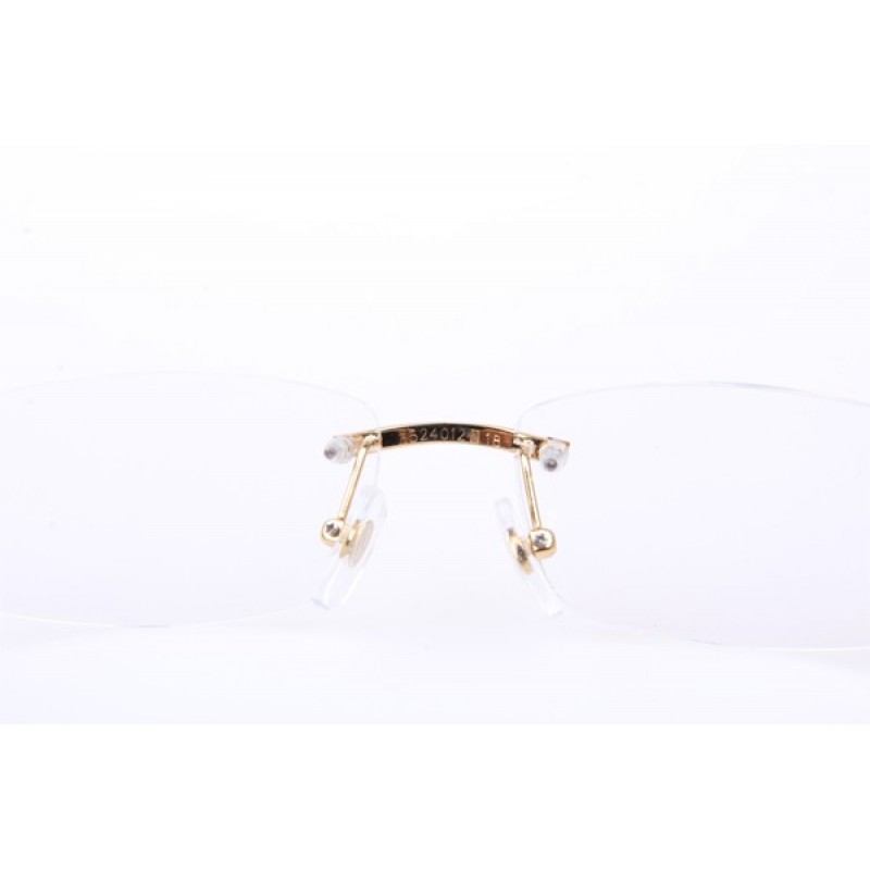 Cartier 3524012 White Buffalo Eyeglasses In Gold