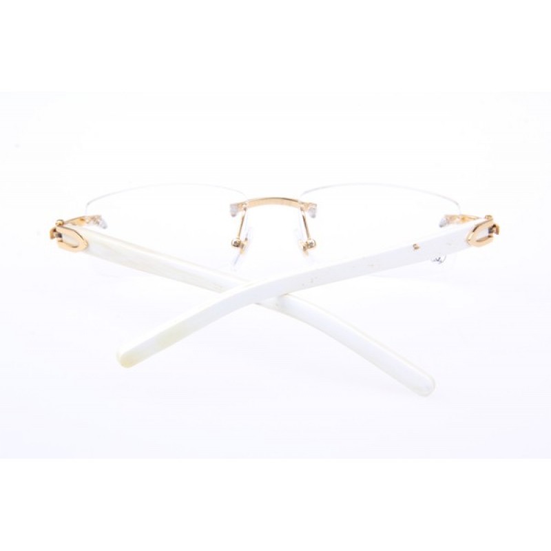 Cartier 3524012 White Buffalo Eyeglasses In Gold