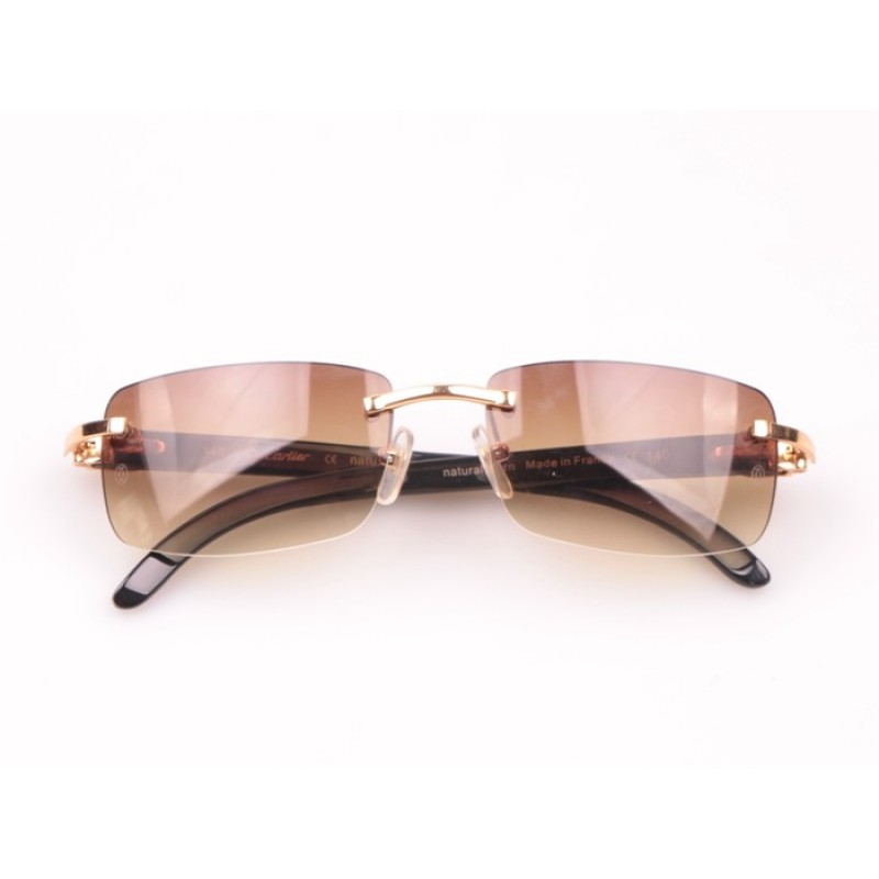 Cartier 3524012 Black Buffalo In Gold Brown