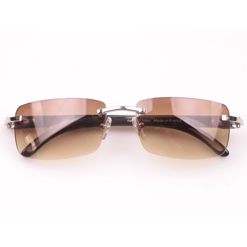 Cartier 3524012 Black Buffalo In Silver Brown