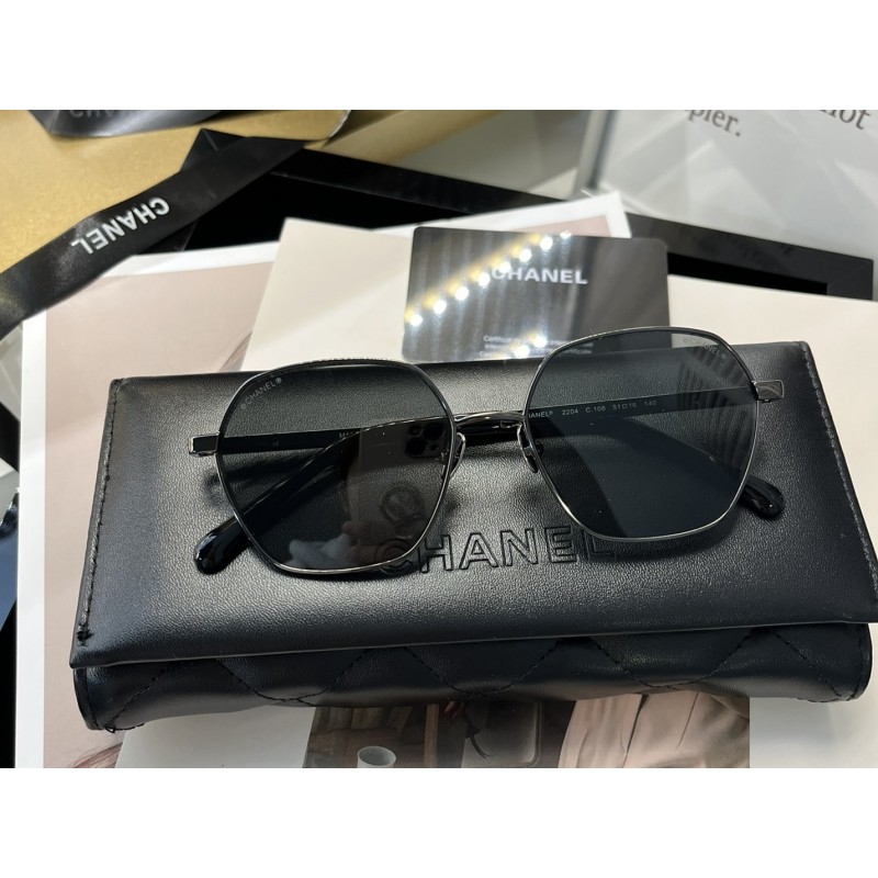Chanel CH2204 Sunglasses In Gun Gray