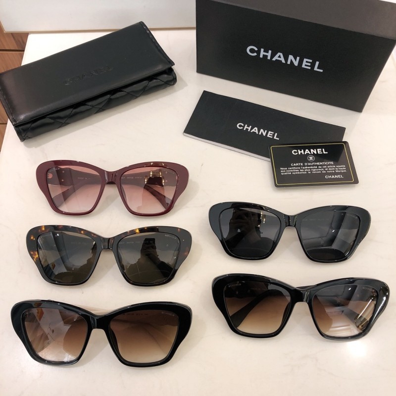 Chanel CH5457 Sunglasses In Black Gray