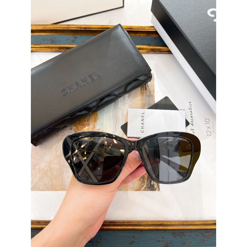 Chanel CH5457 Sunglasses In Black Gray