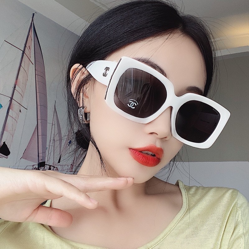 Chanel CH5430 Sunglasses In White Gray B