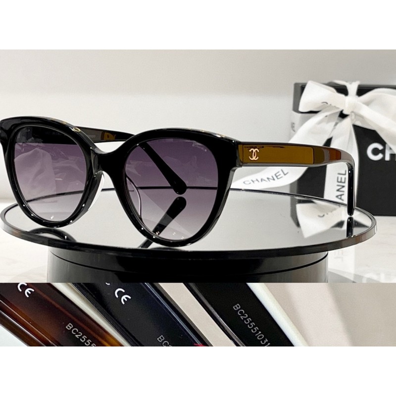 Chanel CH5414 Sunglasses In Black Gradient Gray