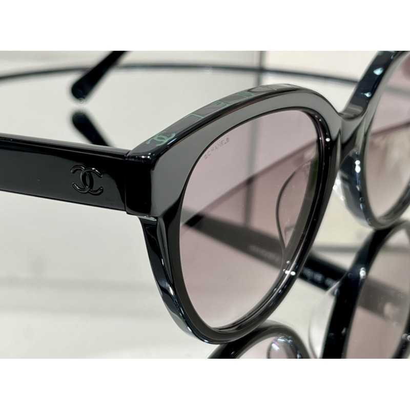 Chanel CH5414 Sunglasses In Black Gradient Gray