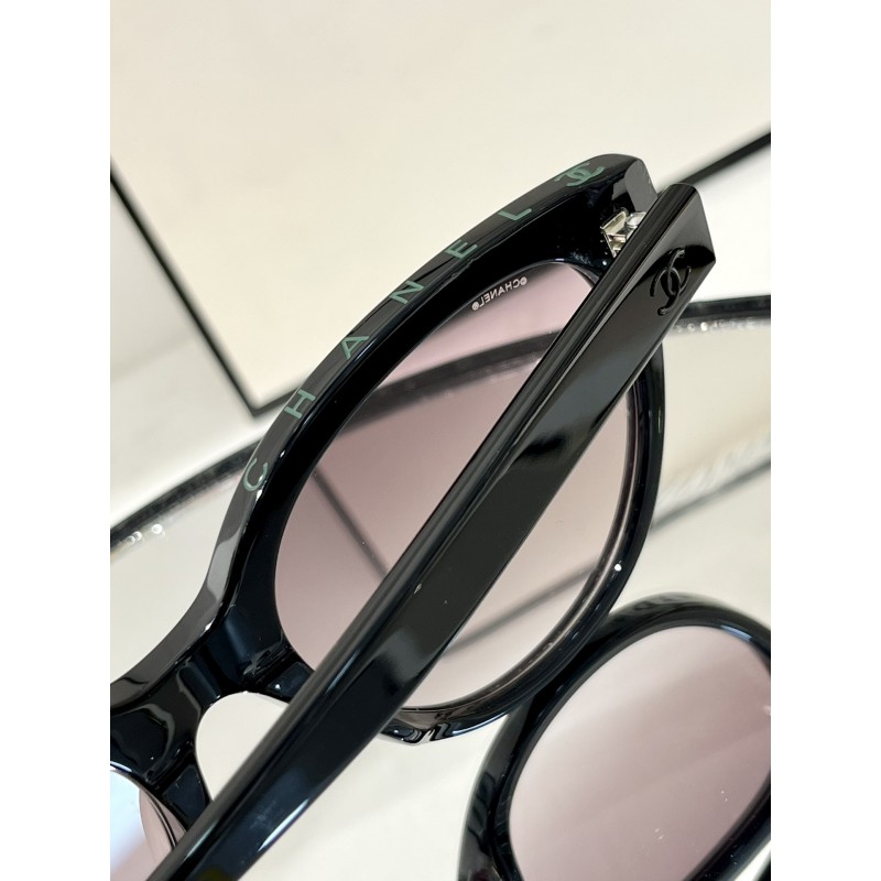 Chanel CH5414 Sunglasses In Black Gradient Gray