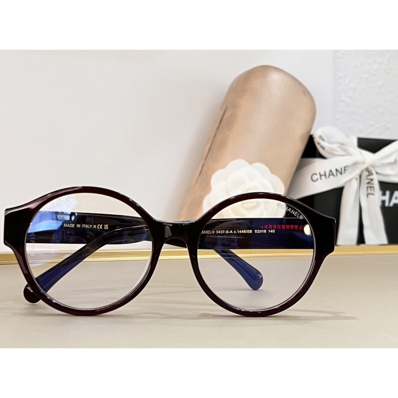 Chanel CH3437 Eyeglasses In Wine Red