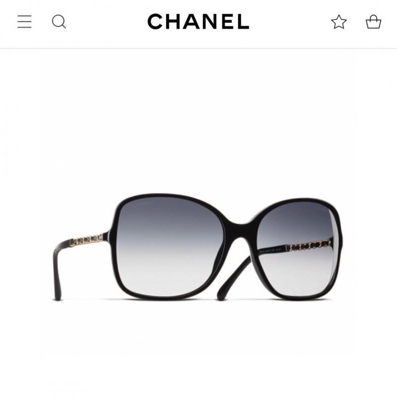 Chanel CH5210 Sunglasses In Black Gradient Gray