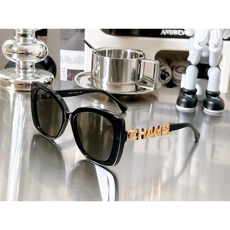 Chanel CH5422 Sunglasses In Black Gold