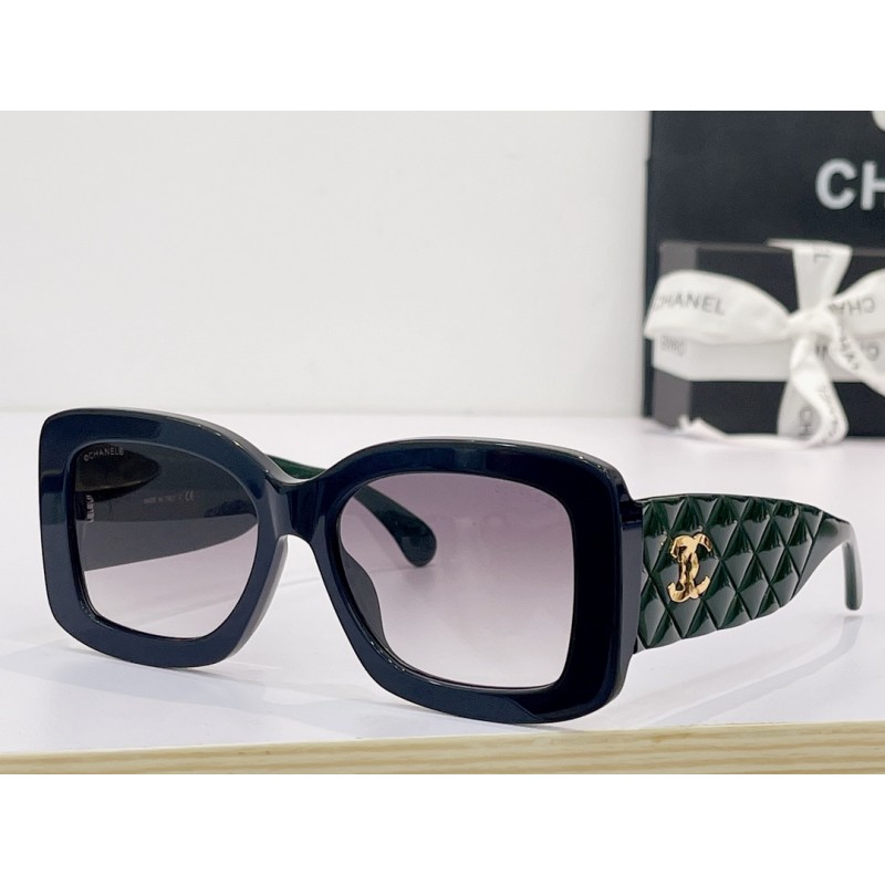 Chanel CH5483 Sunglasses In Black Green
