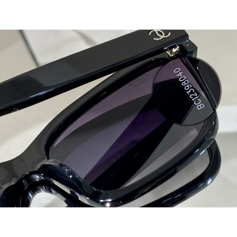 Chanel CH5417 Sunglasses In Black Gradient Gray