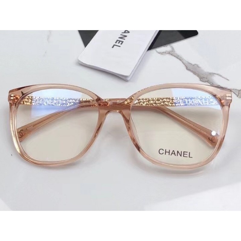 Chanel CH3410 Eyeglasses In Transparent Pink Gold