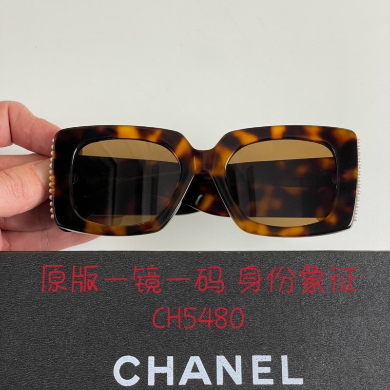 Chanel CH5480 Sunglasses In Tortoiseshell Gradient Brown