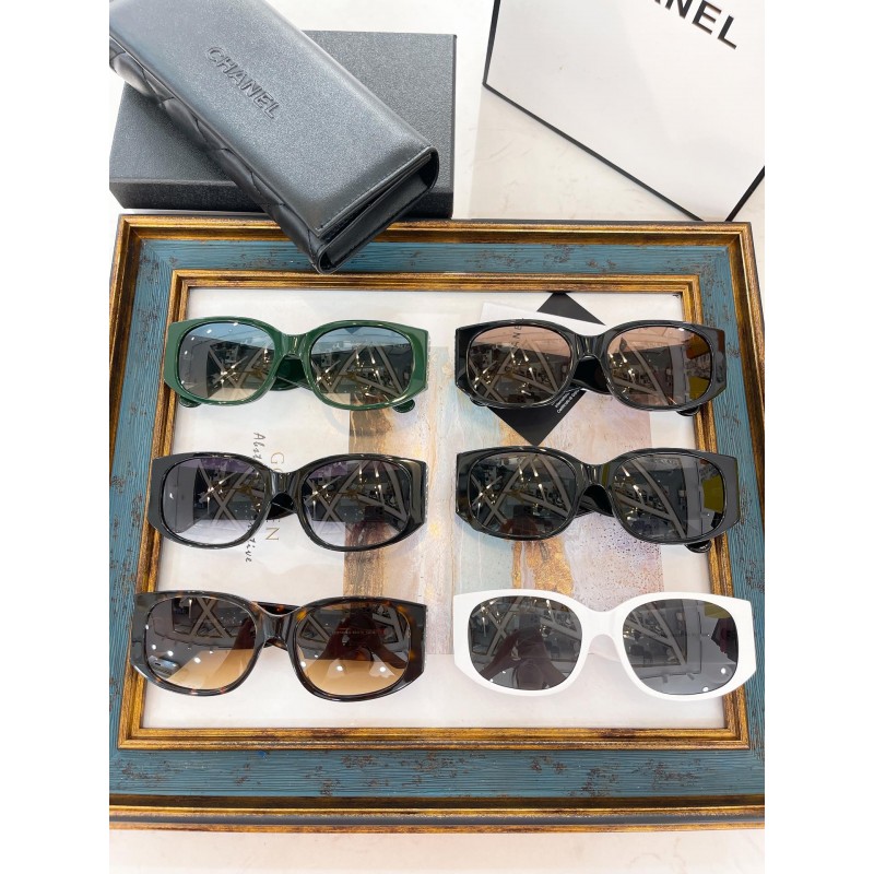 Chanel CH5743 Sunglasses In Black Gradient Gray