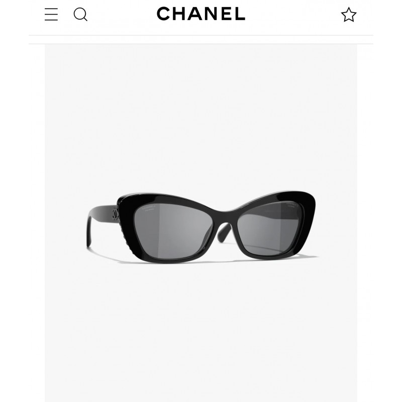 Chanel CH5480 Sunglasses In Black Gray