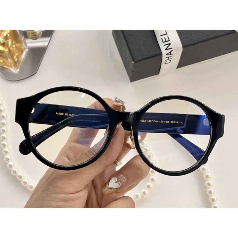 Chanel CH3437 Eyeglasses In Black Gold