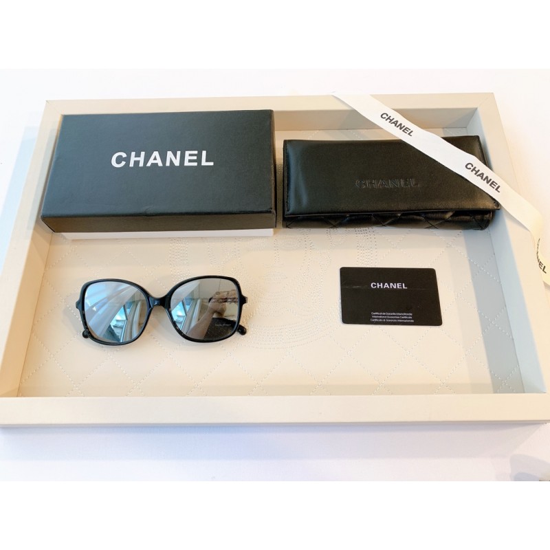 Chanel CH5210 Sunglasses In Black Water Silver