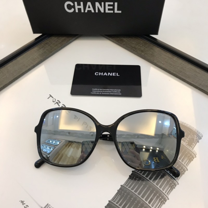 Chanel CH5210 Sunglasses In Black Water Silver